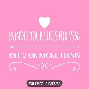 Bundle 2 or more items for a 15% discount! 🌷